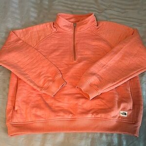North face quilted half zip xl